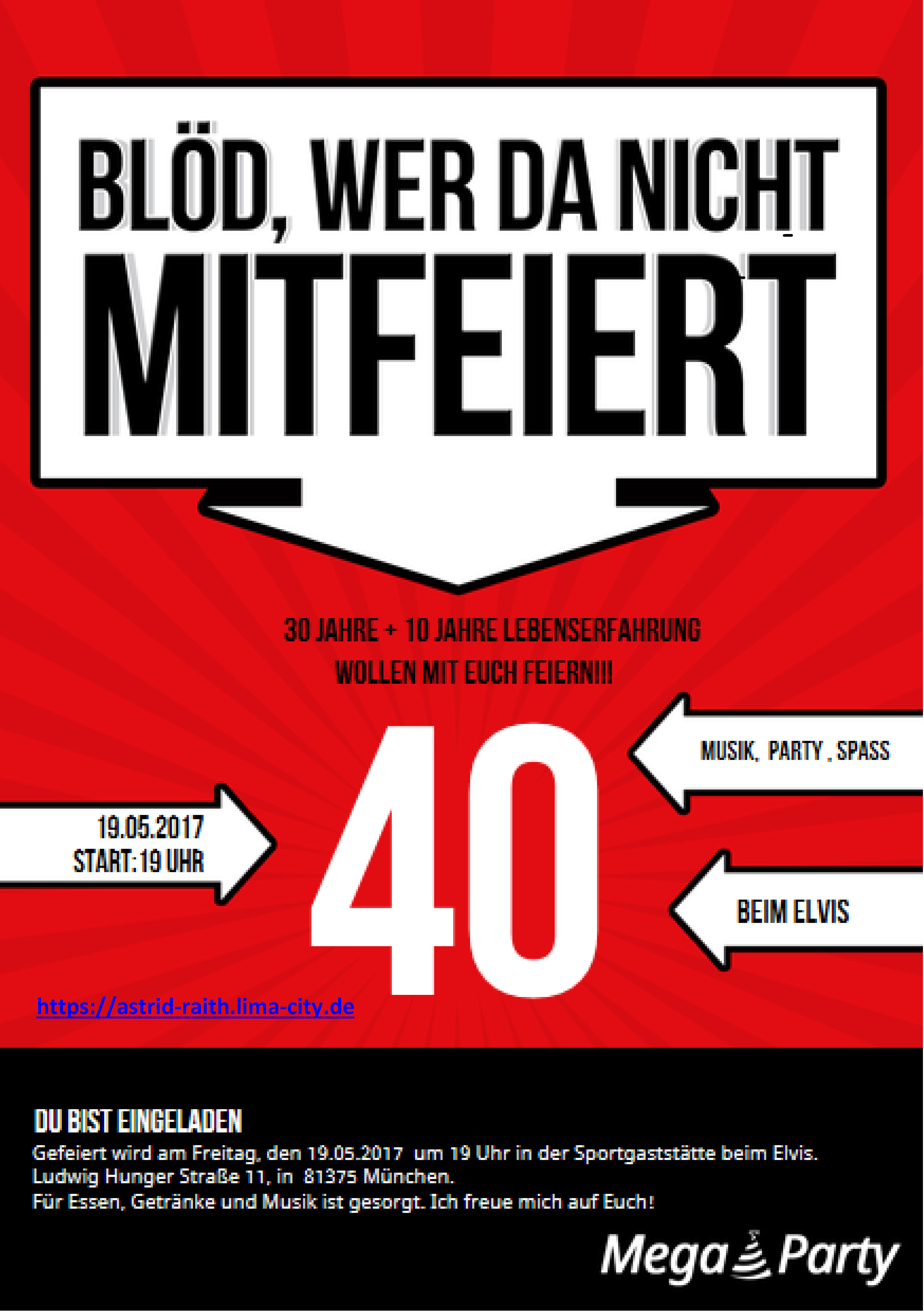 Flyer Geburtstag Astrid